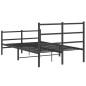 vidaXL Bettgestell mit Kopf- und Fußteil Metall Schwarz 120x200 cm vidaXL Bettgestell mit Kopf- und Fußteil Metall Schwarz 120x200 cm