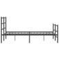 vidaXL Bettgestell mit Kopf- und Fußteil Metall Schwarz 140x190 cm vidaXL Bettgestell mit Kopf- und Fußteil Metall Schwarz 140x190 cm