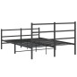 vidaXL Bettgestell mit Kopf- und Fußteil Metall Schwarz 140x190 cm vidaXL Bettgestell mit Kopf- und Fußteil Metall Schwarz 140x190 cm