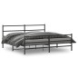 vidaXL Bettgestell mit Kopf- und Fußteil Metall Schwarz 183x213 cm vidaXL Bettgestell mit Kopf- und Fußteil Metall Schwarz 183x213 cm
