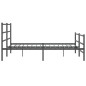 vidaXL Bettgestell mit Kopf- und Fußteil Metall Schwarz 183x213 cm vidaXL Bettgestell mit Kopf- und Fußteil Metall Schwarz 183x213 cm