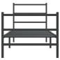 vidaXL Bettgestell mit Kopf- und Fußteil Metall Schwarz 80x200 cm vidaXL Bettgestell mit Kopf- und Fußteil Metall Schwarz 80x200 cm