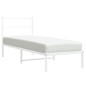 vidaXL Bettgestell mit Kopfteil Metall Weiß 80x200 cm vidaXL Bettgestell mit Kopfteil Metall Weiß 80x200 cm
