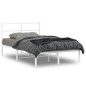 vidaXL Bettgestell mit Kopfteil Metall Weiß 120x190 cm vidaXL Bettgestell mit Kopfteil Metall Weiß 120x190 cm