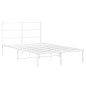 vidaXL Bettgestell mit Kopfteil Metall Weiß 120x190 cm vidaXL Bettgestell mit Kopfteil Metall Weiß 120x190 cm