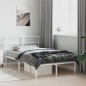 vidaXL Bettgestell mit Kopfteil Metall Weiß 120x190 cm vidaXL Bettgestell mit Kopfteil Metall Weiß 120x190 cm