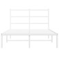 vidaXL Bettgestell mit Kopfteil Metall Weiß 120x190 cm vidaXL Bettgestell mit Kopfteil Metall Weiß 120x190 cm