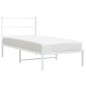 vidaXL Bettgestell mit Kopfteil Metall Weiß 90x200 cm vidaXL Bettgestell mit Kopfteil Metall Weiß 90x200 cm