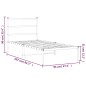 vidaXL Bettgestell mit Kopfteil Metall Weiß 90x200 cm vidaXL Bettgestell mit Kopfteil Metall Weiß 90x200 cm