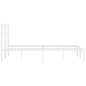 vidaXL Bettgestell mit Kopfteil Metall Weiß 135x190 cm vidaXL Bettgestell mit Kopfteil Metall Weiß 135x190 cm