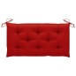 Gartenbank mit Roter Auflage 112 cm Massivholz Teak Gartenbank mit Roter Auflage 112 cm Massivholz Teak