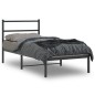 vidaXL Bettgestell mit Kopfteil Metall Schwarz 90x190 cm vidaXL Bettgestell mit Kopfteil Metall Schwarz 90x190 cm