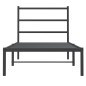 vidaXL Bettgestell mit Kopfteil Metall Schwarz 90x190 cm vidaXL Bettgestell mit Kopfteil Metall Schwarz 90x190 cm
