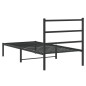 vidaXL Bettgestell mit Kopfteil Metall Schwarz 90x190 cm vidaXL Bettgestell mit Kopfteil Metall Schwarz 90x190 cm