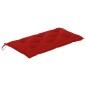 Gartenbank mit Roter Auflage 112 cm Massivholz Teak Gartenbank mit Roter Auflage 112 cm Massivholz Teak
