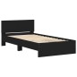 vidaXL Bettgestell mit Kopfteil Schwarz 100x200 cm Holzwerkstoff vidaXL Bettgestell mit Kopfteil Schwarz 100x200 cm Holzwerkstoff