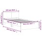 vidaXL Bettgestell mit Kopfteil Schwarz 100x200 cm Holzwerkstoff vidaXL Bettgestell mit Kopfteil Schwarz 100x200 cm Holzwerkstoff