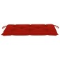 Gartenbank mit Roter Auflage 112 cm Massivholz Teak Gartenbank mit Roter Auflage 112 cm Massivholz Teak