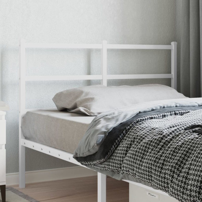 vidaXL Kopfteil Metall Weiß 120 cm vidaXL Kopfteil Metall Weiß 120 cm