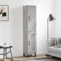 vidaXL Highboard Grau Sonoma 34,5x34x180 cm Holzwerkstoff vidaXL Highboard Grau Sonoma 34,5x34x180 cm Holzwerkstoff