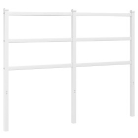 vidaXL Kopfteil Metall Weiß 120 cm