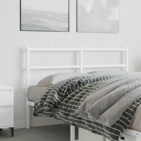 vidaXL Kopfteil Metall Weiß 140 cm