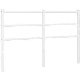 vidaXL Kopfteil Metall Weiß 140 cm