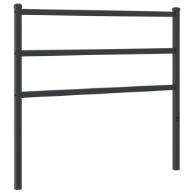 vidaXL Kopfteil Metall Schwarz 107 cm