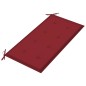 Gartenbank mit Weinroter Auflage 112 cm Massivholz Teak Gartenbank mit Weinroter Auflage 112 cm Massivholz Teak