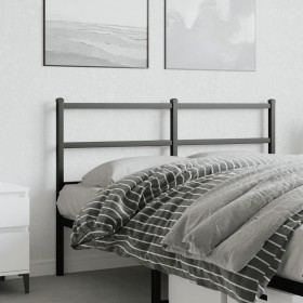 vidaXL Kopfteil Metall Schwarz 135 cm