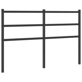 vidaXL Kopfteil Metall Schwarz 135 cm