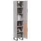vidaXL Highboard Grau Sonoma 34,5x34x180 cm Holzwerkstoff vidaXL Highboard Grau Sonoma 34,5x34x180 cm Holzwerkstoff