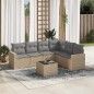 vidaXL 7-tlg. Garten-Sofagarnitur mit Kissen Beige Poly Rattan vidaXL 7-tlg. Garten-Sofagarnitur mit Kissen Beige Poly Rattan