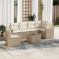 vidaXL 7-tlg. Garten-Sofagarnitur mit Kissen Beige Poly Rattan vidaXL 7-tlg. Garten-Sofagarnitur mit Kissen Beige Poly Rattan