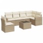 vidaXL 7-tlg. Garten-Sofagarnitur mit Kissen Beige Poly Rattan vidaXL 7-tlg. Garten-Sofagarnitur mit Kissen Beige Poly Rattan