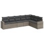 vidaXL 7-tlg. Garten-Sofagarnitur mit Kissen Grau Poly Rattan vidaXL 7-tlg. Garten-Sofagarnitur mit Kissen Grau Poly Rattan