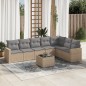 vidaXL 8-tlg. Garten-Sofagarnitur mit Kissen Beige Poly Rattan vidaXL 8-tlg. Garten-Sofagarnitur mit Kissen Beige Poly Rattan