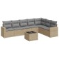 vidaXL 8-tlg. Garten-Sofagarnitur mit Kissen Beige Poly Rattan vidaXL 8-tlg. Garten-Sofagarnitur mit Kissen Beige Poly Rattan