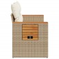 vidaXL Gartensofa mit Kissen 2-Sitzer Beige Poly Rattan vidaXL Gartensofa mit Kissen 2-Sitzer Beige Poly Rattan