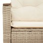 vidaXL Gartensofa mit Kissen 2-Sitzer Beige Poly Rattan vidaXL Gartensofa mit Kissen 2-Sitzer Beige Poly Rattan