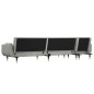 vidaXL Schlafsofa in L-Form Hellgrau 275x140x70 cm Samt vidaXL Schlafsofa in L-Form Hellgrau 275x140x70 cm Samt