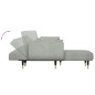 vidaXL Schlafsofa in L-Form Hellgrau 275x140x70 cm Samt vidaXL Schlafsofa in L-Form Hellgrau 275x140x70 cm Samt