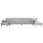 vidaXL Schlafsofa in L-Form Hellgrau 275x140x70 cm Samt vidaXL Schlafsofa in L-Form Hellgrau 275x140x70 cm Samt