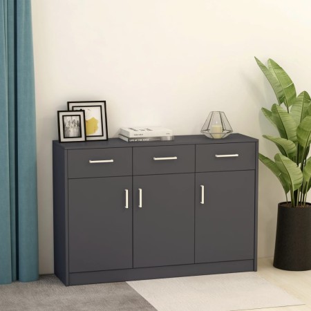 vidaXL Sideboard Grau 110x30x75 cm Holzwerkstoff