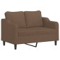 vidaXL 2-Sitzer-Sofa mit Zierkissen Braun 120 cm Stoff vidaXL 2-Sitzer-Sofa mit Zierkissen Braun 120 cm Stoff