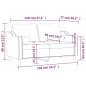 vidaXL 2-Sitzer-Sofa mit Zierkissen Braun 120 cm Stoff vidaXL 2-Sitzer-Sofa mit Zierkissen Braun 120 cm Stoff