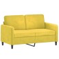 vidaXL 2-Sitzer-Sofa mit Zierkissen Gelb 120 cm Samt vidaXL 2-Sitzer-Sofa mit Zierkissen Gelb 120 cm Samt