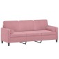 vidaXL 3-Sitzer-Sofa mit Zierkissen Rosa 180 cm Samt vidaXL 3-Sitzer-Sofa mit Zierkissen Rosa 180 cm Samt