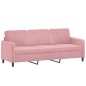 vidaXL 3-Sitzer-Sofa mit Zierkissen Rosa 180 cm Samt vidaXL 3-Sitzer-Sofa mit Zierkissen Rosa 180 cm Samt