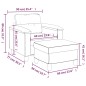 vidaXL Sessel mit Hocker Hellgrau 60 cm Mikrofasergewebe vidaXL Sessel mit Hocker Hellgrau 60 cm Mikrofasergewebe